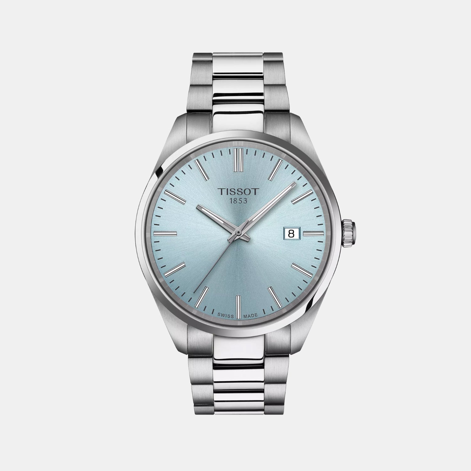 PR 100 Men Quartz Blue Dial Analog Stainless Steel Watch T1504101135100