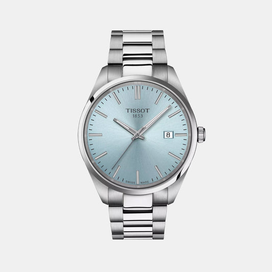 PR 100 Men Quartz Blue Dial Analog Stainless Steel Watch T1504101135100