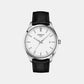 Pr 100 Men Quartz White Dial Analog Leather Watch T1504101601100
