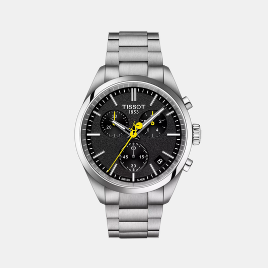 PR 100 Tour de France Special Collections Men Quartz Black Dial Chronograph Stainless Steel Watch T1504171105100