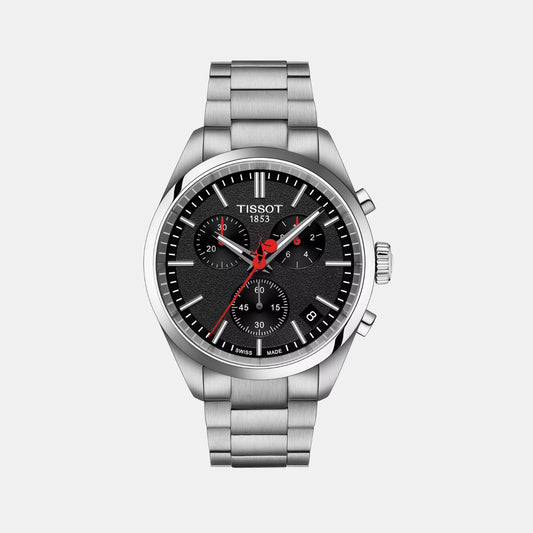 PR 100 Vuelta Men Quartz Black Dial Chronograph Stainless Steel Watch T1504171105101