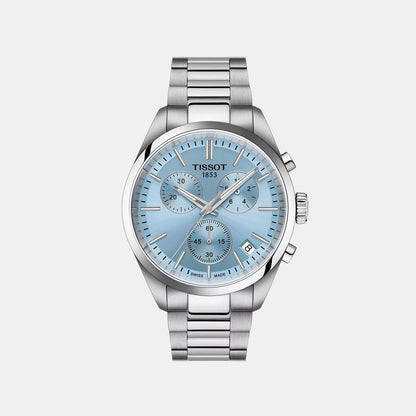 PR 100 Men Quartz Blue Dial Chronograph Stainless Steel Watch T1504171135100
