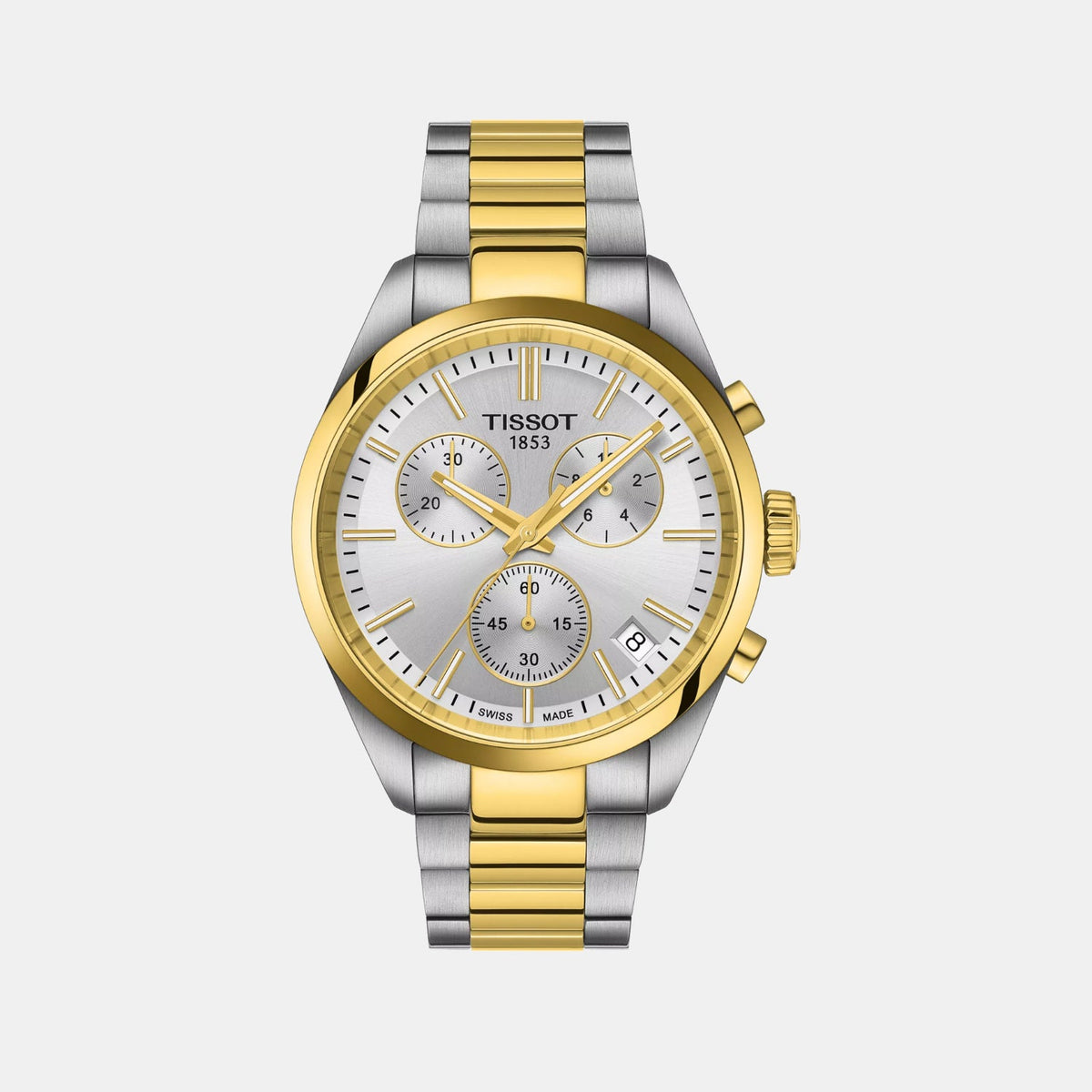 PR 100 Men Quartz Silver Dial Chronograph Stainless Steel Watch T1504172203100