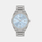 Classic Contemporary Men Quartz Blue Dial Analog Stainless Steel Watch T1514221135100