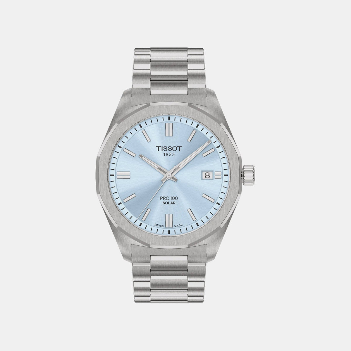 Classic Contemporary Men Quartz Blue Dial Analog Stainless Steel Watch T1514221135100