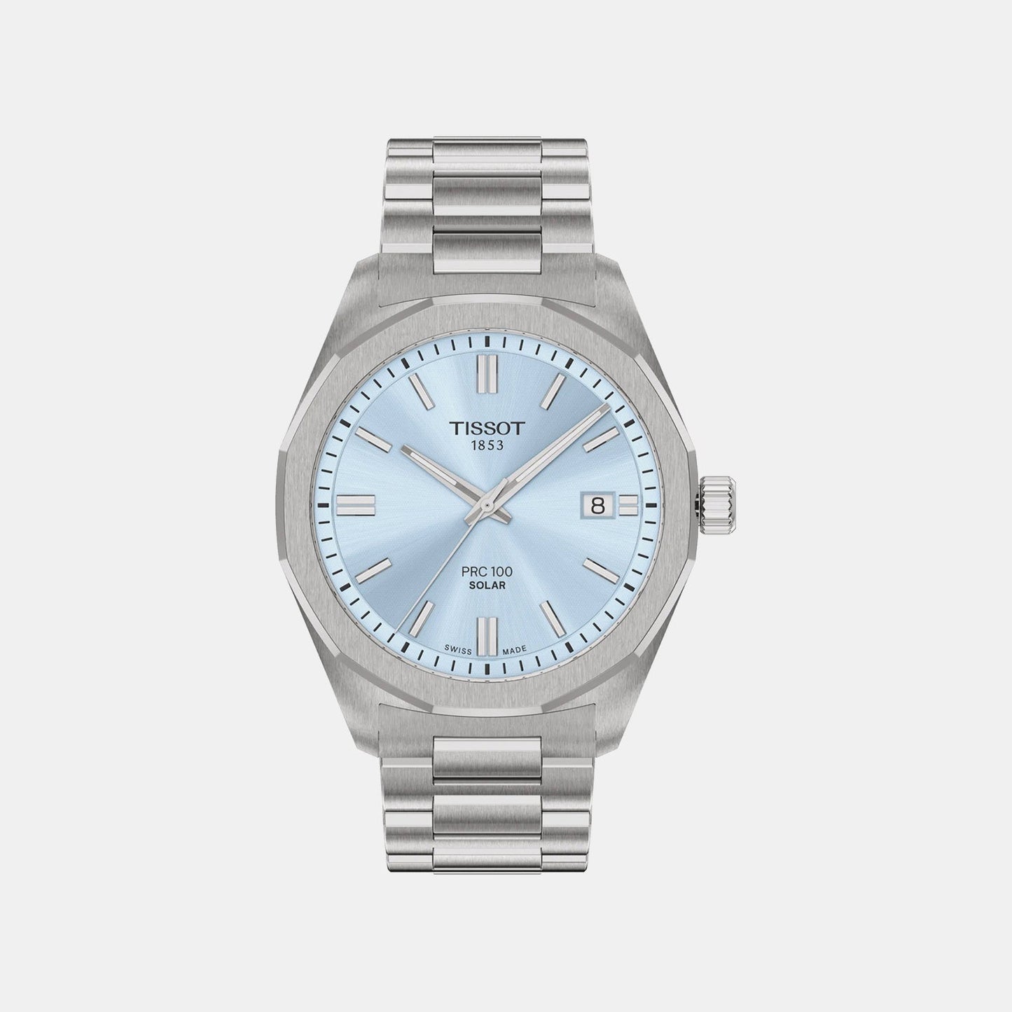 Classic Contemporary Men Quartz Blue Dial Analog Stainless Steel Watch T1514221135100