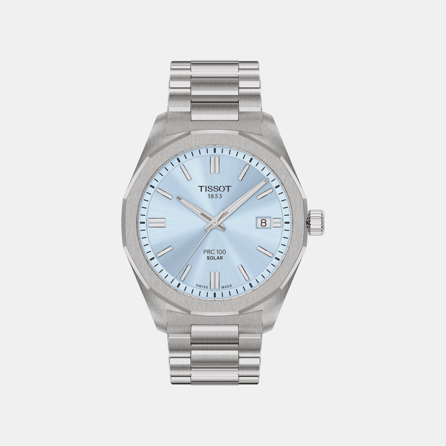Classic Contemporary Men Quartz Blue Dial Analog Stainless Steel Watch T1514221135100