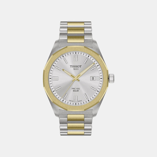 Classic Contemporary Women Quartz Silver Dial Analog Stainless Steel Watch T1514222203100