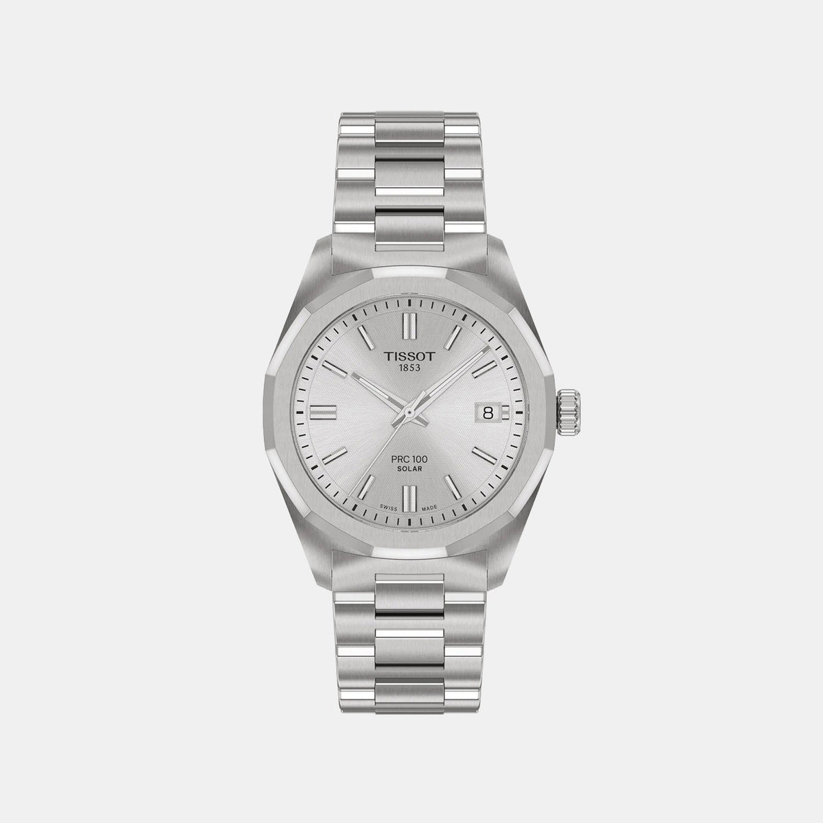 PRC 100 Women Solar Silver Dial Analog Stainless Steel Watch T1518221103100