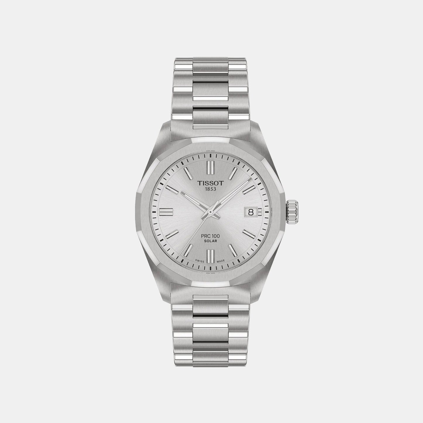 PRC 100 Women Solar Silver Dial Analog Stainless Steel Watch T1518221103100