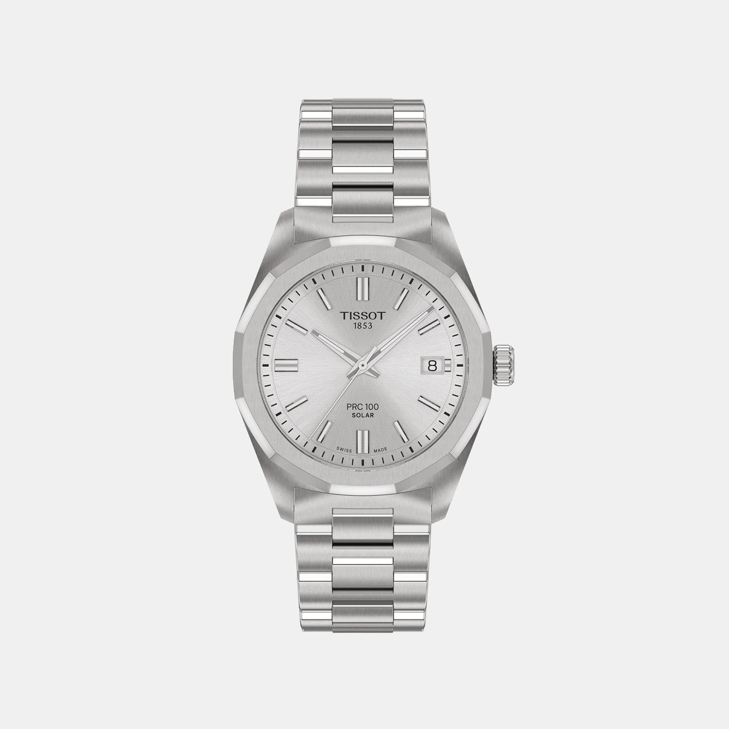 PRC 100 Women Solar Silver Dial Analog Stainless Steel Watch T1518221103100
