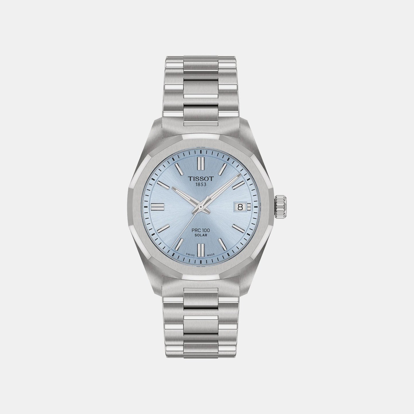 PRC 100 Women Solar Blue Dial Analog Stainless Steel Watch T1518221135100
