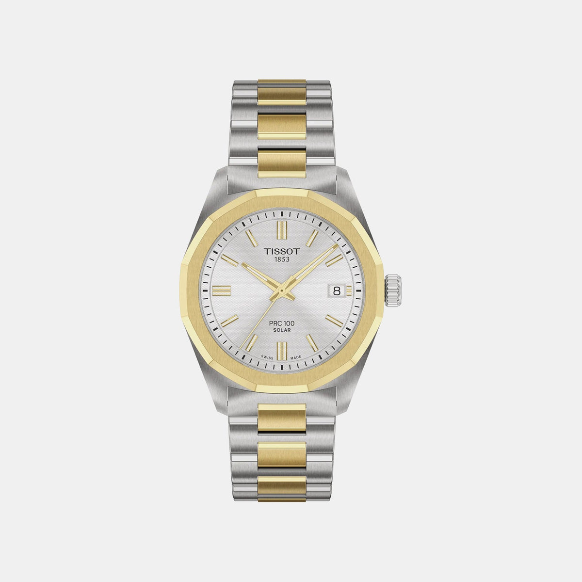 PRC 100 Women Solar Silver Dial Analog Stainless Steel Watch T1518222203100