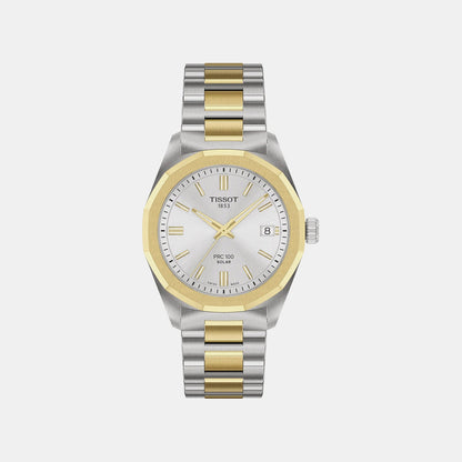 PRC 100 Women Solar Silver Dial Analog Stainless Steel Watch T1518222203100