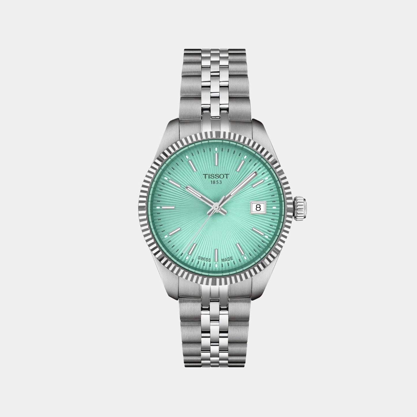 Ballade Women Quartz Green Dial Analog Stainless Steel Watch T1562101109100