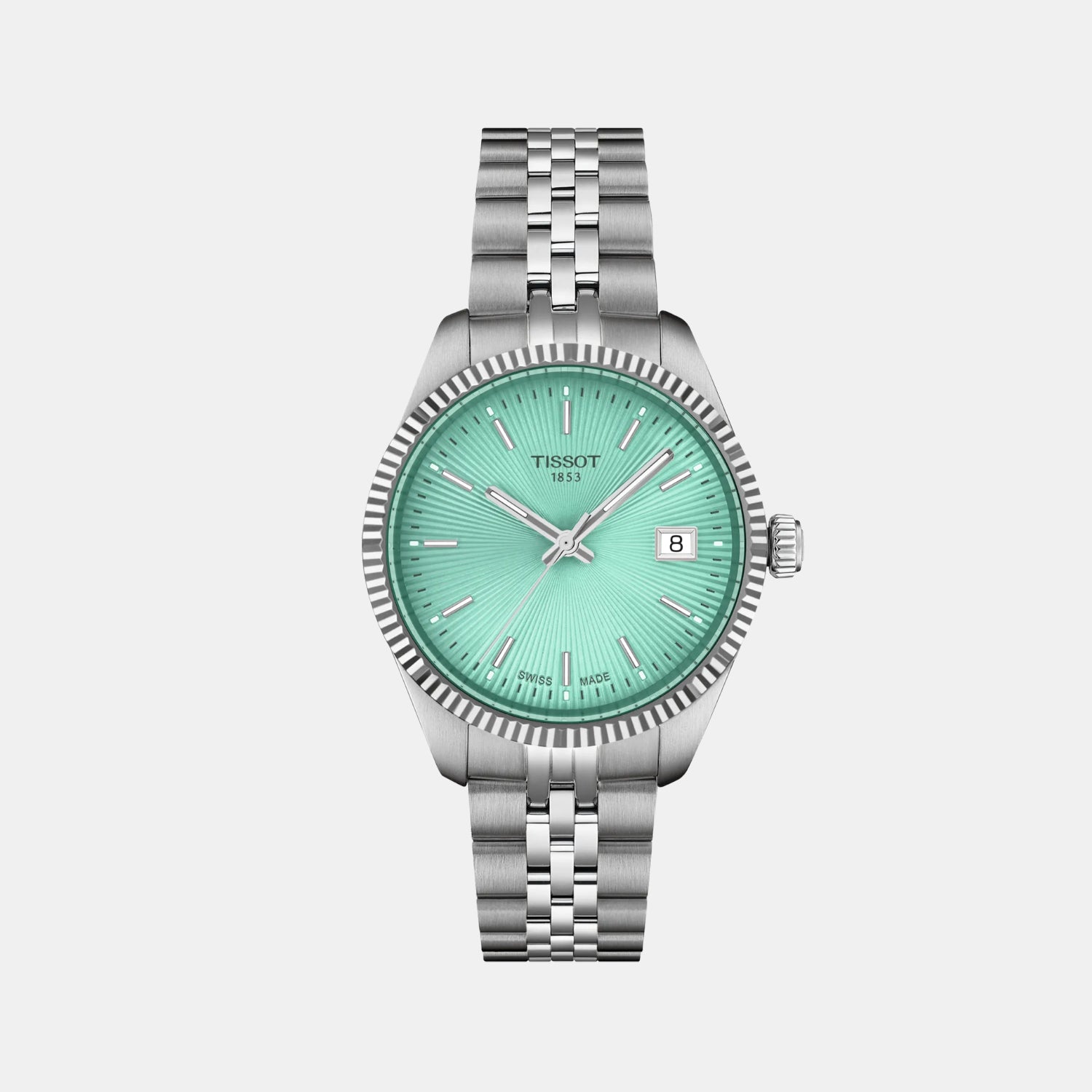 Ballade Women Quartz Green Dial Analog Stainless Steel Watch T1562101109100