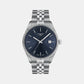 Ballade Men Quartz Blue Dial Analog Stainless Steel Watch T1564101104100