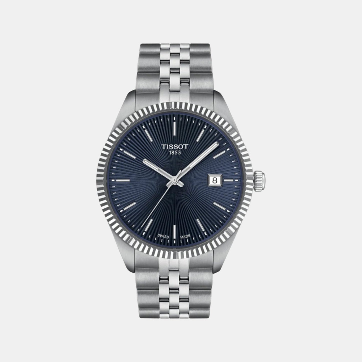 Ballade Men Quartz Blue Dial Analog Stainless Steel Watch T1564101104100