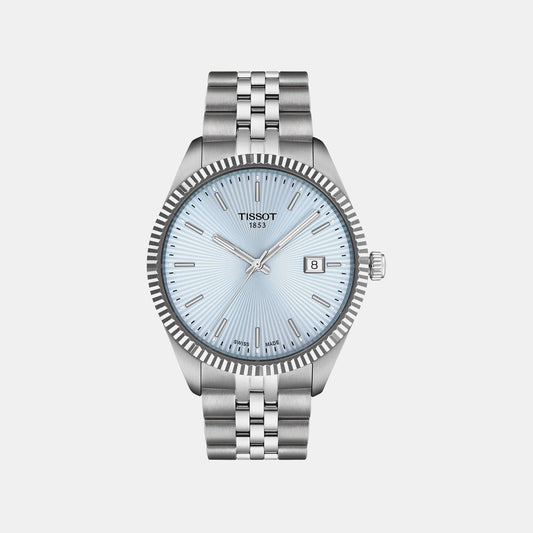 Ballade Men Quartz Blue Dial Analog Stainless Steel Watch T1564101135100