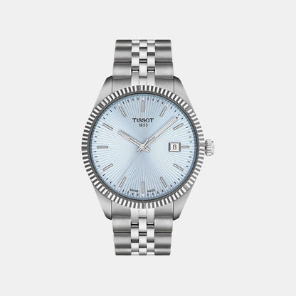 Ballade Men Quartz Blue Dial Analog Stainless Steel Watch T1564101135100