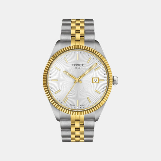 Ballade Men Quartz Silver Dial Analog Stainless Steel Watch T1564102203100
