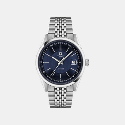 Classic Traditional Men Automatic Blue Dial Analog Stainless Steel Watch T1574071104100