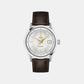 Visodate Men Automatic Silver Dial Analog Leather Watch T1574071603100