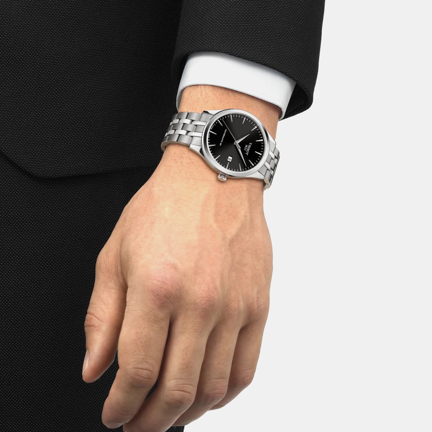 Classic Dream Men Automatic Black Dial Analog Stainless Steel Watch T1584071105100