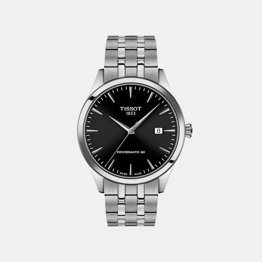 Classic Dream Men Automatic Black Dial Analog Stainless Steel Watch T1584071105100