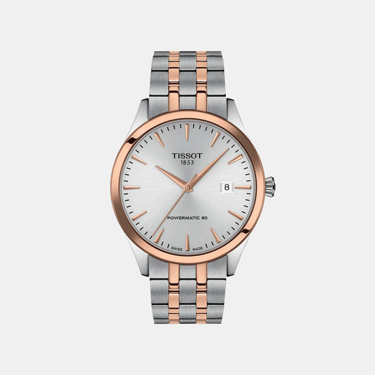 Classic Dream Men Automatic Silver Dial Analog Stainless Steel Watch T1584072203101
