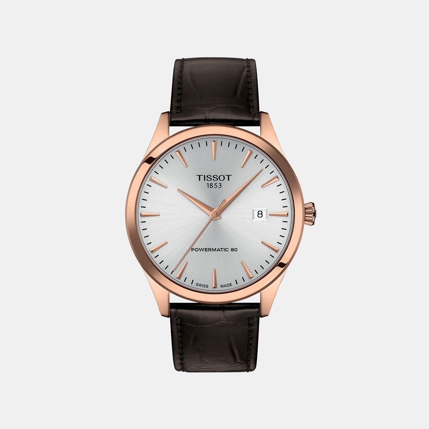 Classic Dream Men Automatic Silver Dial Analog Leather Watch T1584073603100