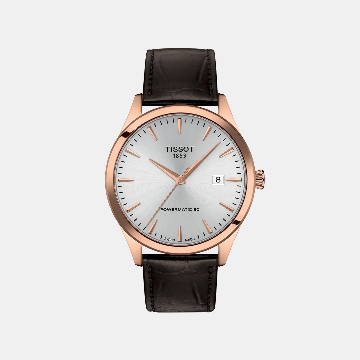 Classic Dream Men Automatic Silver Dial Analog Leather Watch T1584073603100