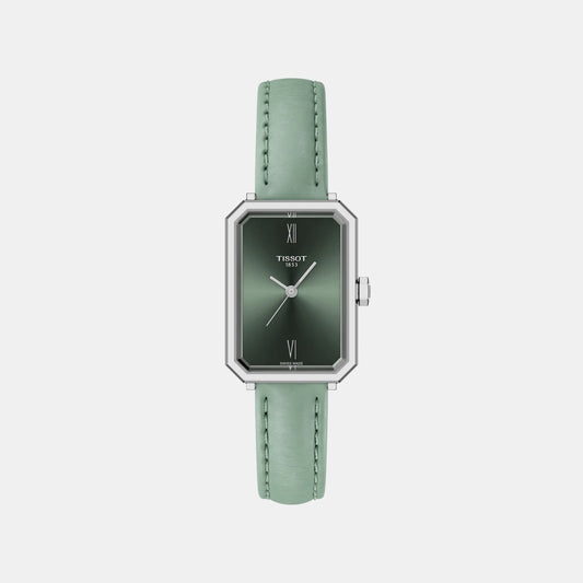 SRV Women Quartz Green Dial Analog Leather Watch T1601101609300
