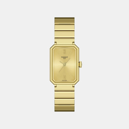 SRV Women Quartz Champagne Dial Analog Stainless Steel Watch T1601103302300
