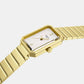 Classic Contemporary Women Quartz Gold Dial Analog Stainless Steel Watch T1601103311300