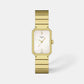 Classic Contemporary Women Quartz Gold Dial Analog Stainless Steel Watch T1601103311300
