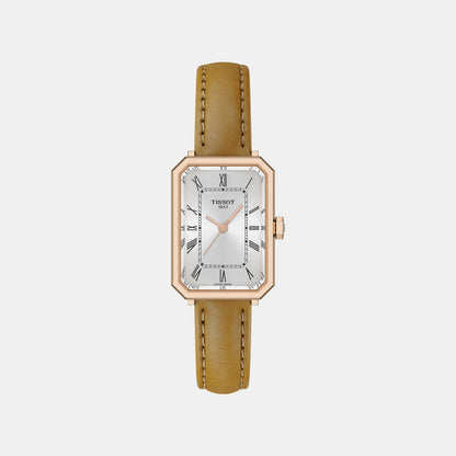 SRV Women Quartz Silver Dial Analog Leather Watch T1601103603300