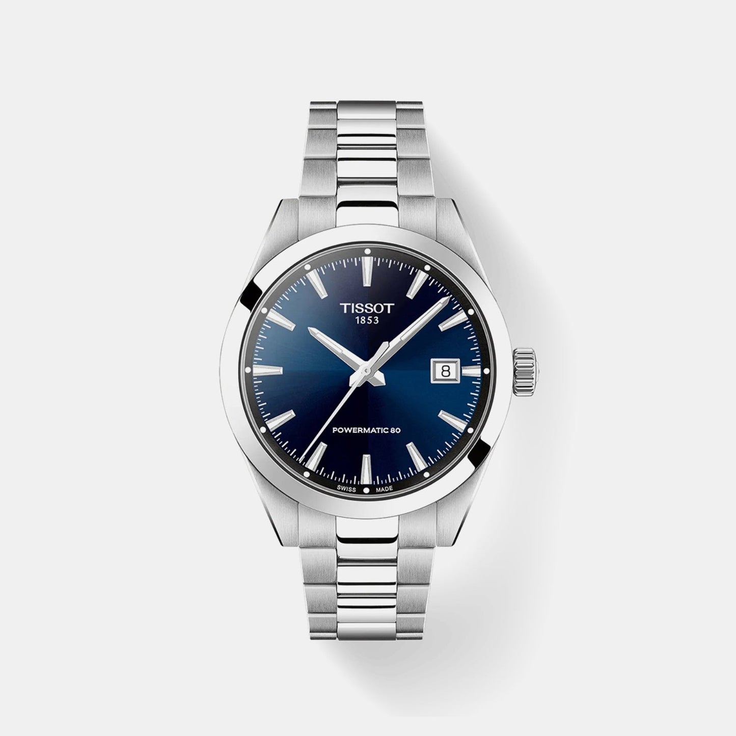 Gentleman 38mm Men Automatic Blue Dial Analog Stainless Steel Watch T1658071104100