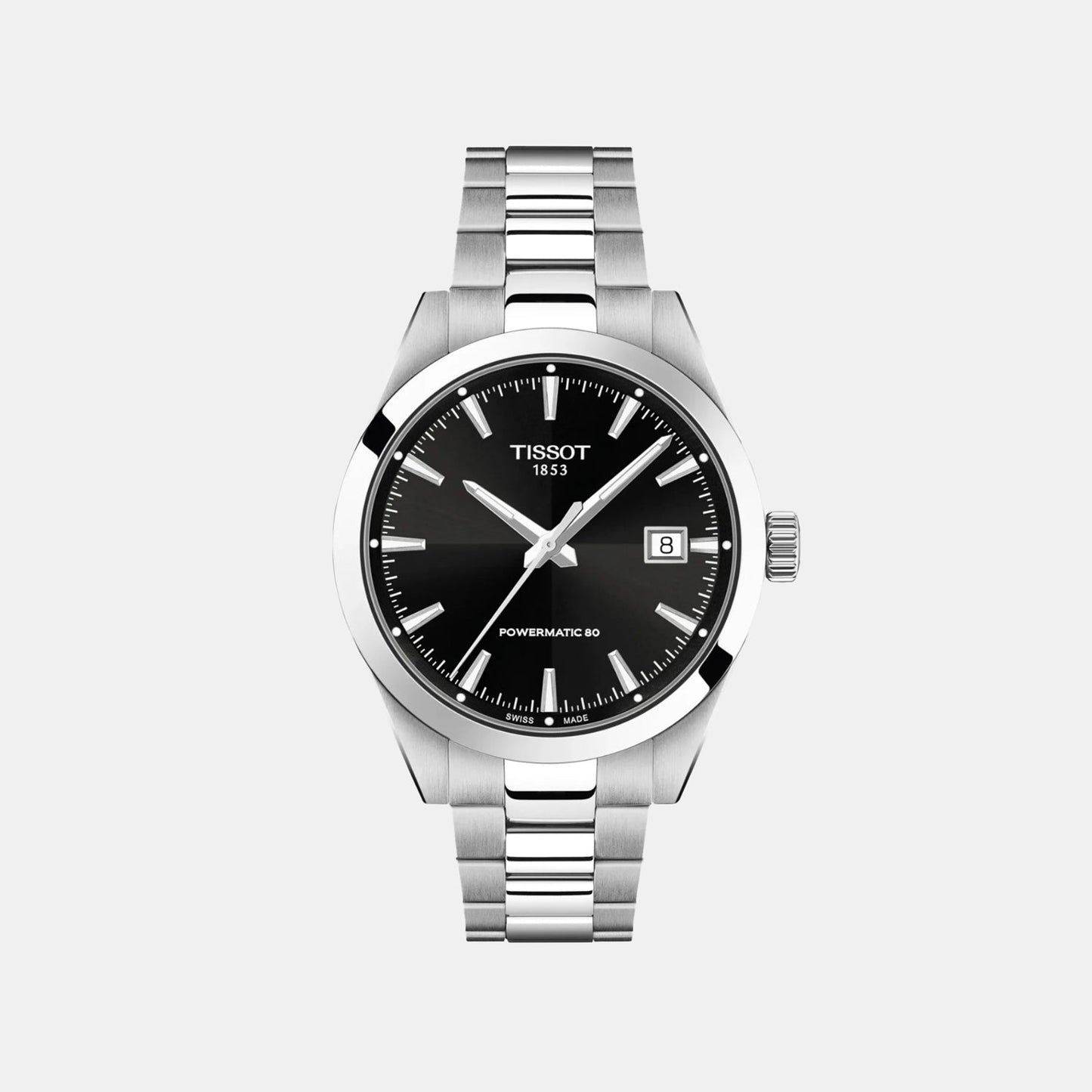 Gentlemen 38mm Men Automatic Black Dial Analog Stainless Steel Watch T1658071105100