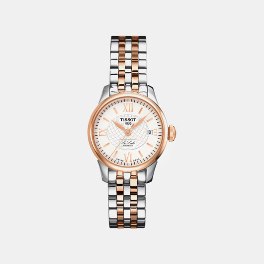 Le Locle Women Automatic Silver Dial Analog Stainless Steel Watch T41218333