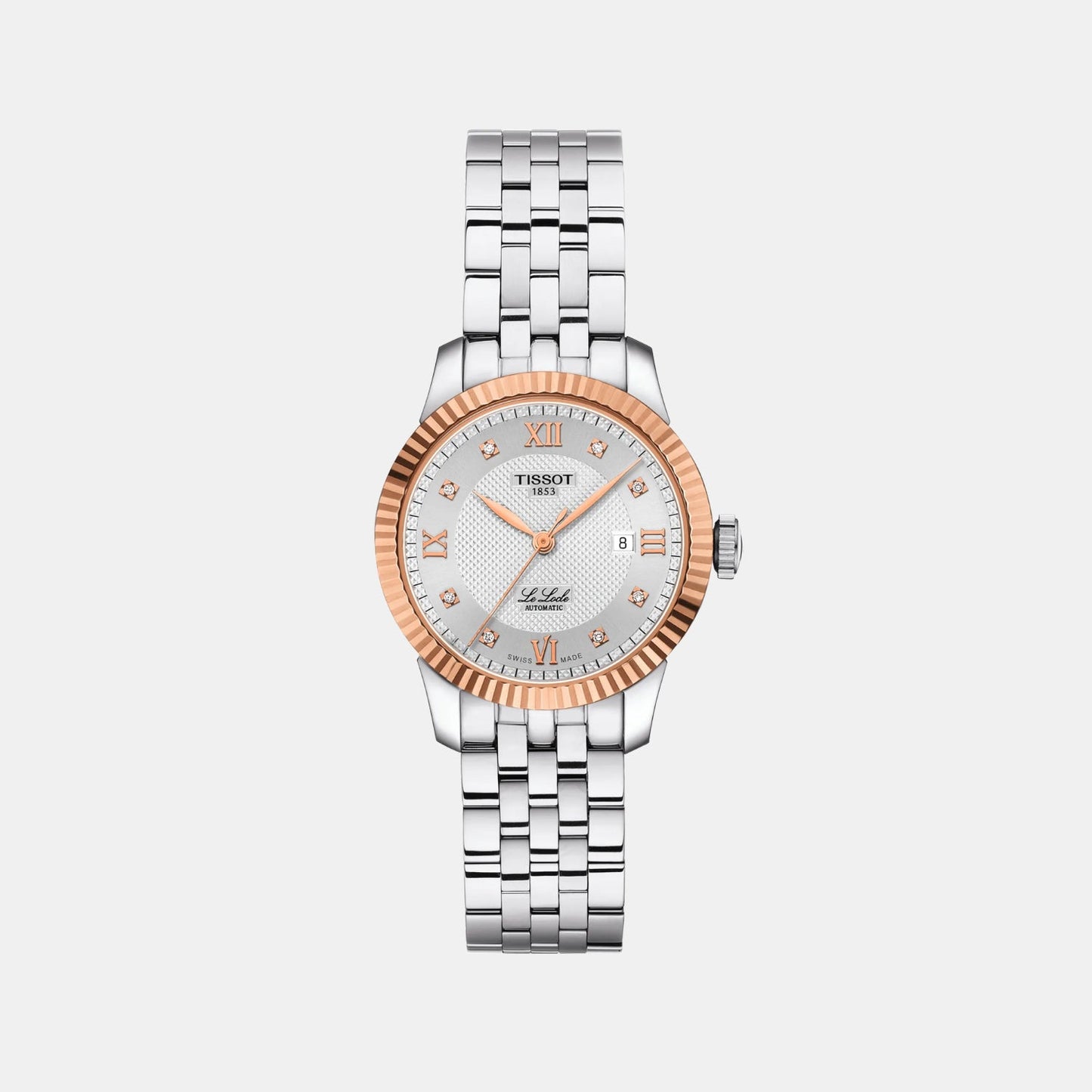 Le Locle Women Automatic Silver Dial Analog Stainless Steel Watch T9322074103600