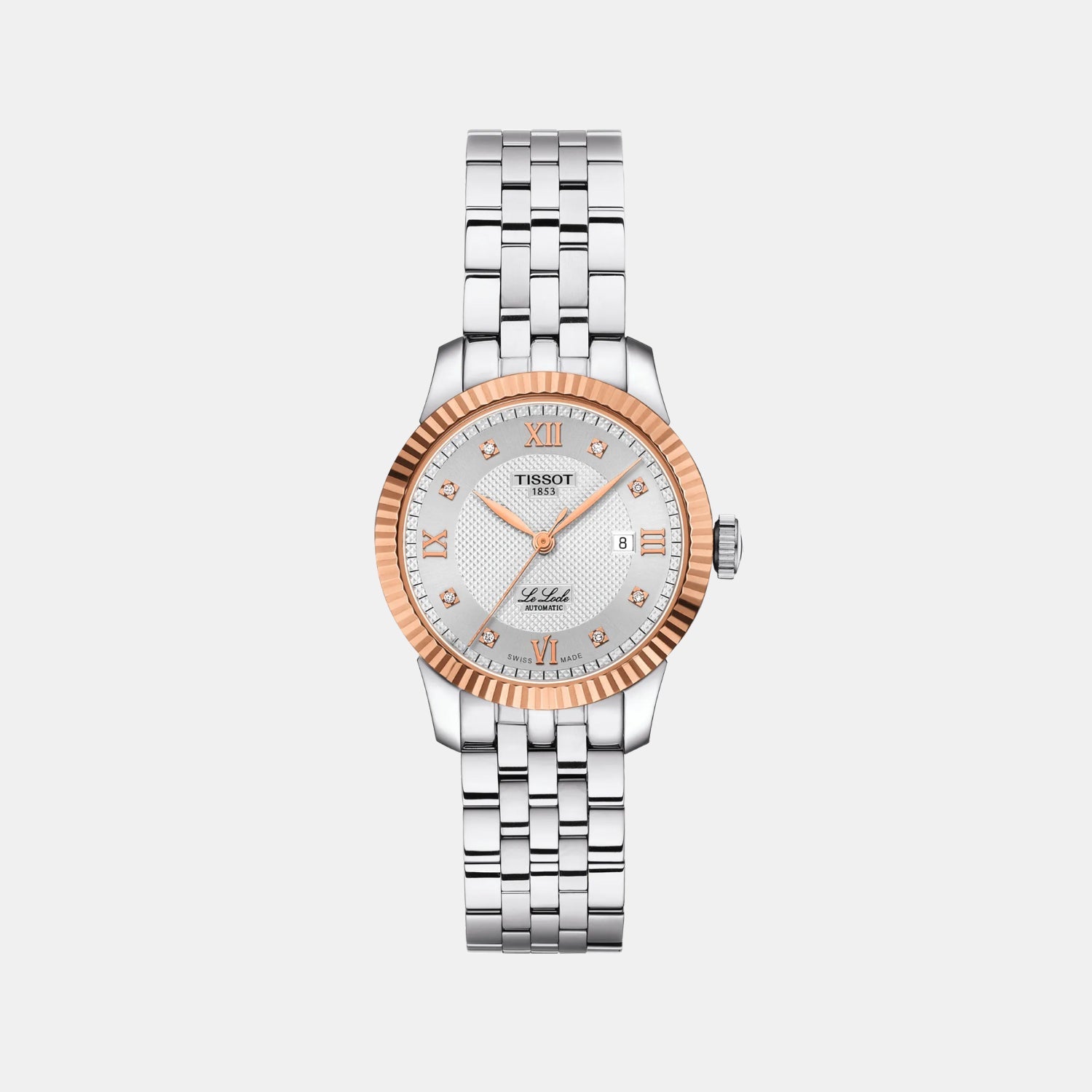 Le Locle Women Automatic Silver Dial Analog Stainless Steel Watch T9322074103600