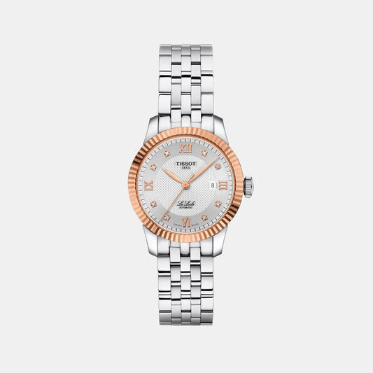 Le Locle Women Automatic Silver Dial Analog Stainless Steel Watch T9322074103600