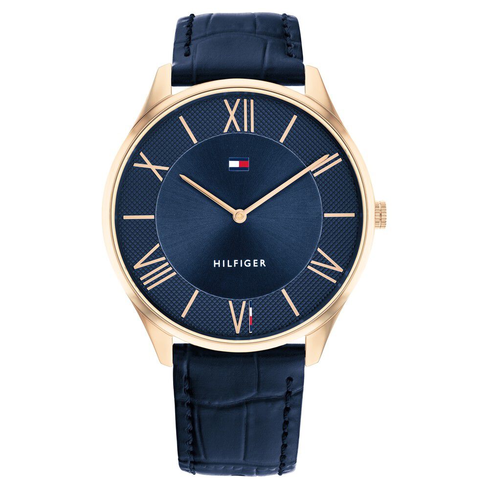 Tommy Hilfiger Blue Dial Blue Leather Strap Watch for Men TH1710517