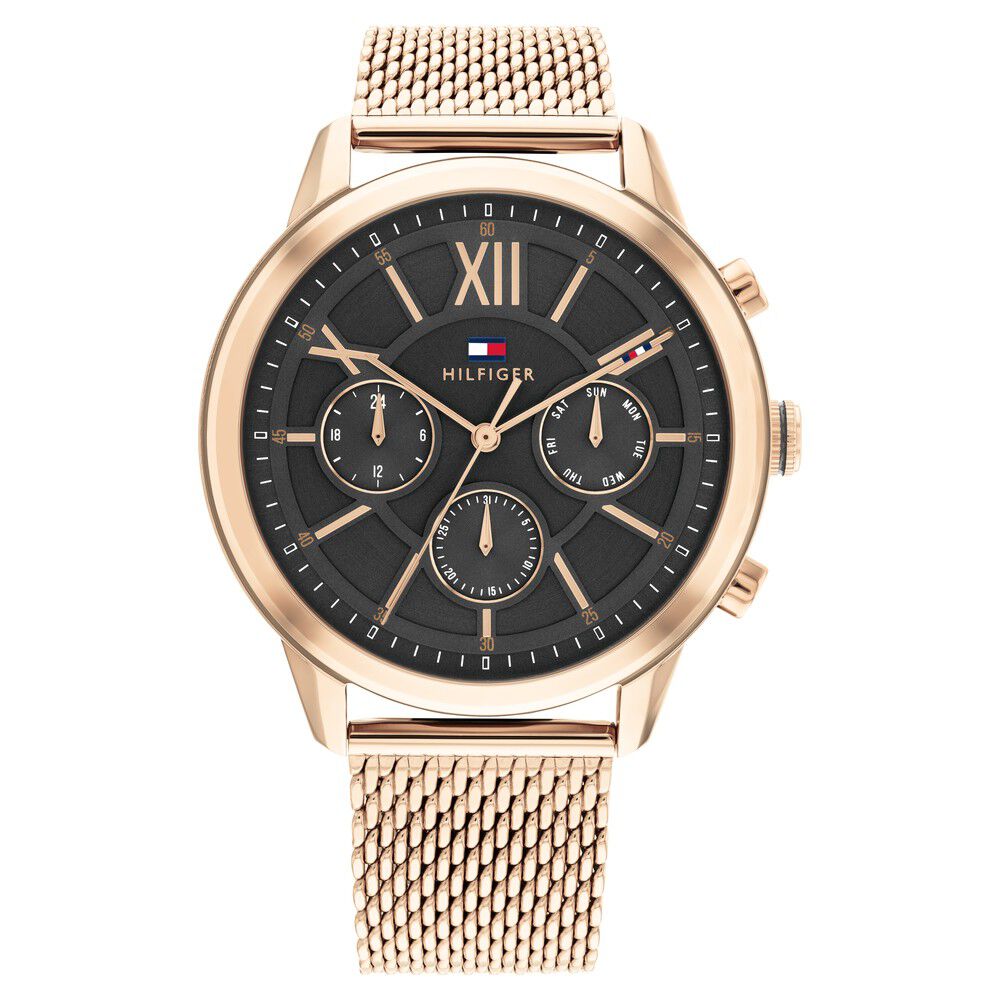 Tommy Hilfiger Grey Dial Golden Colour Stainless Steel Strap Watch for Men TH1710525