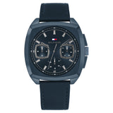 Tommy Hilfiger Quartz Multifunction Blue Dial Blue Leather Strap Watch for Men TH1710558W
