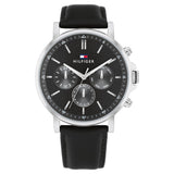 Tommy Hilfiger Quartz Multifunction Grey Leather Strap for Men TH1710586