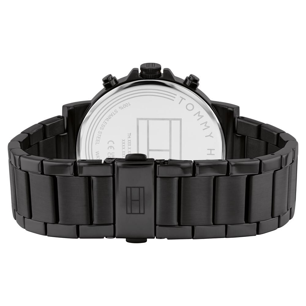 Tommy Hilfiger Multifunction Black Stainless Steel Strap for Men-NTTH1710590