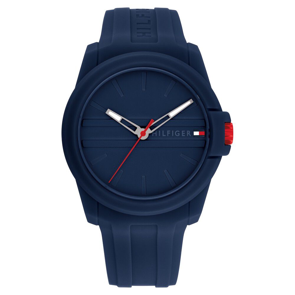 Tommy Hilfiger Quartz Analog Blue Silicone Strap for Men TH1710595W
