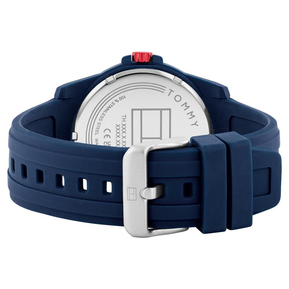 Tommy Hilfiger Quartz Analog Blue Silicone Strap for Men-NTTH1710595W